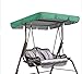 Universal Techo Solar para Balancín Toldo Fundas para Balancines Toldo de Repuesto, Techo Universal Balancín para Columpio de Jardín Tamaño Funda para Parasol Balancín Techo (164x114x15cm,Dark green)