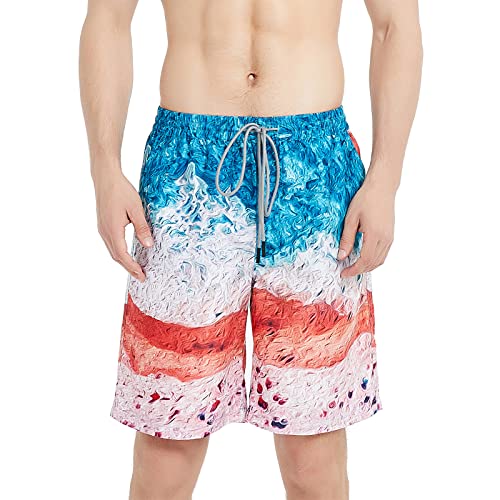 Balcony & Falcon Men's Drawstring Swim Trunks Quick Dry Board Shorts For Swimming, Surfing, Running, Gym, Workout, Casual Walk Colorful Beach Xs-Xl #TOP7