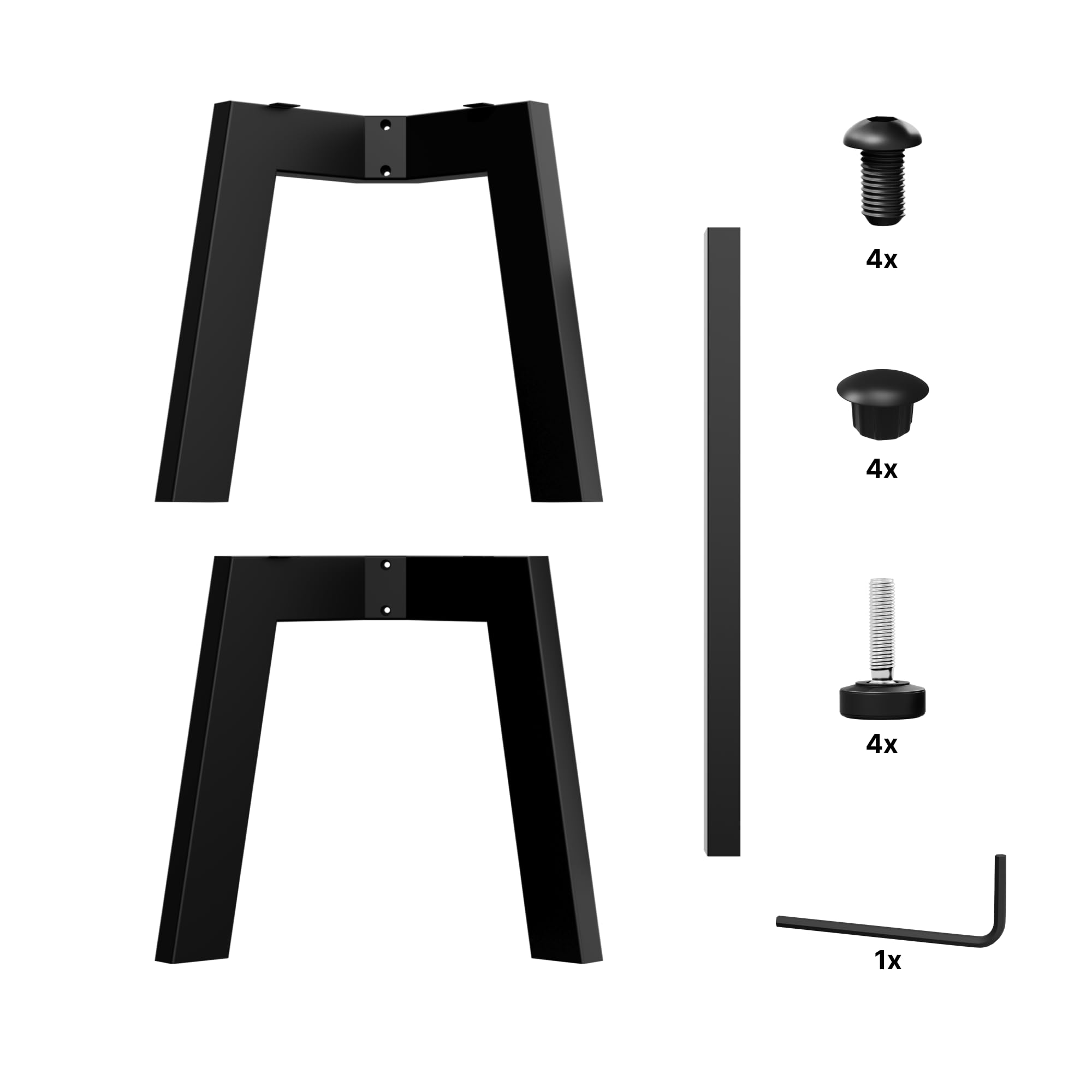 Gambe Tavolo Metallo Acciaio Nero – Struttura Robusta Scrivania Esstisch Tavolino Design Industriale 160x80x72 cm