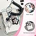IPEWOEF 1Pcs Cute Photocard Holder Keychain Kpop Photo Card Holder Star Wave Photocard Keychain Transparent Pc Holder Creative Photocards Holder for Bus Student Card Photo Protector
