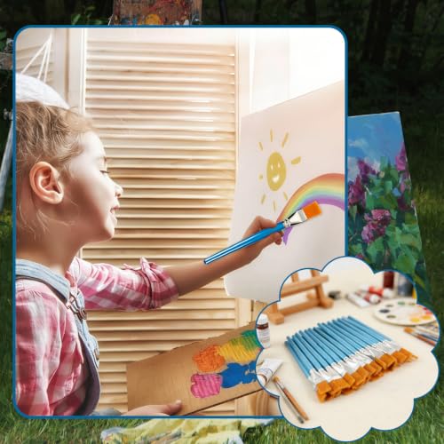 Image of 1 Inch Flat Paint Brushes Bulk, 40 Pcs Large Acrylic Painting Brush