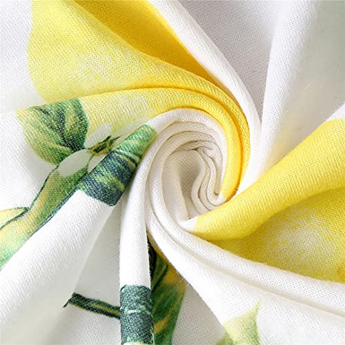 Robe décontractée sans manches col en V jaune XXL pour masquer les complexes - 5
