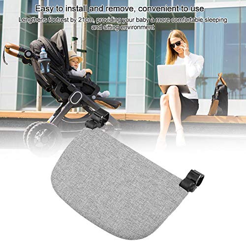 Antilog Stroller Footrest, Pram Foot Extension Footrest Pushchair Accessories 21CM Extend Board for Babyzen Yoya YOYO (Gray)