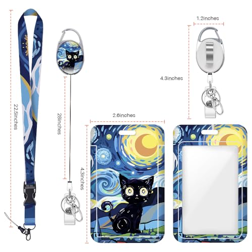 50% Off Star Cat ID Badge Holder & Lanyard Set for Office Gifts