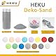 HEKU Hochwertiger silberner Dekosand (ca. 750g) Feine Körnung (0,1-0,5mm) Wiederverschließbare Dose, Vielseitig für Deko und Bastelarbeiten, Silber