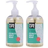 Better Life Natural Hand and Body Soap, Citrus Mint, 12 Ounces (Pack of 2), 24249