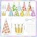 Atiloy 12PCS Mini Party Hats Cute Mini Birthday Hats for Stuffed Animals with Pom Poms Birthday Crowns for Classroom Small Party Hats for Stuffed Animals Pets Baby, Accessories