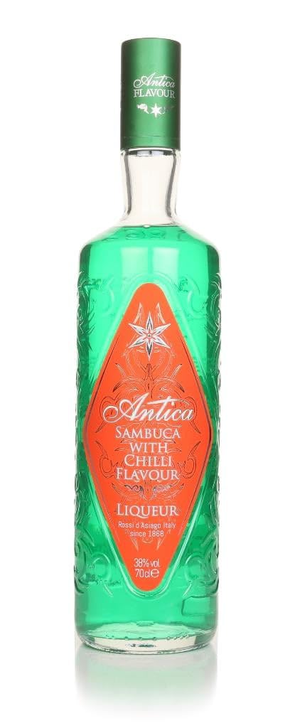 Antica Sambuca, Green Chilli Flavoured Sambuca Liqueur, 70cl, 38%ABV, Blend of Star Anise Distillate, Essential Oils, and Pure White Sugar, Best Served Cold, Ideal Neat, on Ice, or Cocktails,Gift Idea