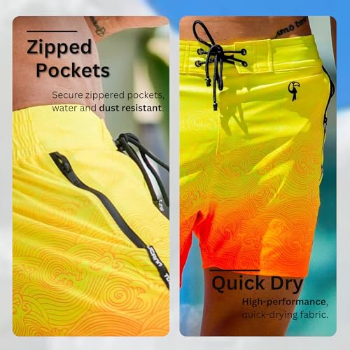 Tucann Men's Trunks 5" Compression Liner Quick Dry Zipper Pocket Chlorine Resistan 4 Way Stretch Faded Shorts for Men2