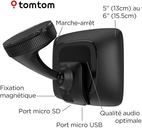 TomTom Car Sat Nav GO Essential, 6 Inch, with Traffic Congestion and Speed Cam Alert trial thanks to TomTom Traffic, EU Maps, Updates via WiFi, Handsfree Calling, Click-And-Drive Mount - 9