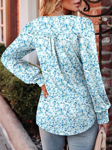 BETTE BOUTIK Long Sleeve Shirts for Women Fall Tops Dressy Blouses Crewneck Tunic Tops for Leggings S-3XL