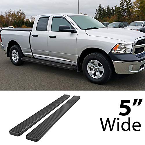 Estribos running boards negros para Dodge Ram miniatura 2