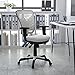Flash Furniture Bürostuhl mit mittelhoher Rückenlehne – Ergonomischer Schreibtischstuhl mit verstellbaren Armlehnen und Netzstoff – Perfekt für Home Office oder Büro – Weiß