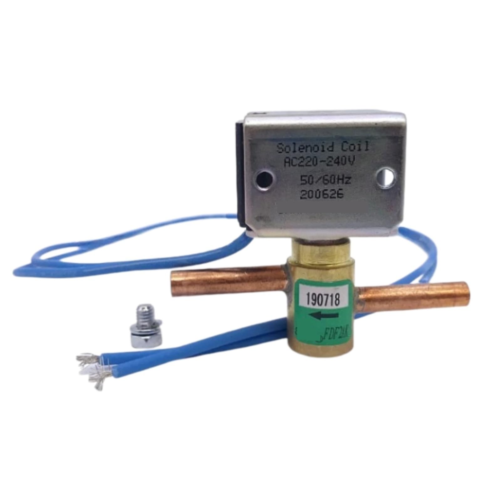 HKEJSJWA LDF2A01 Solenoid Valve With 220V Coil, Interface 6.35mm, Electromagnetic Valve