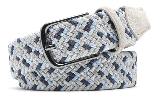 Image of Fabio Valenti Canvas Elastic Fabric Woven Stretch Braided Belts for Men Women Junior with Multicolored /Full Sizes