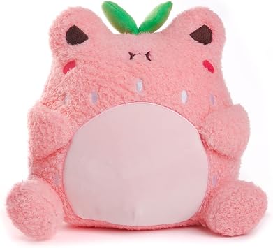Cuddle Barn PlushGoals - Strawberry Wawa Super Soft Cute Kawaii Froggie Dressed As Fruit Collectible Stuffed Animal Plush Toy, 9 inches