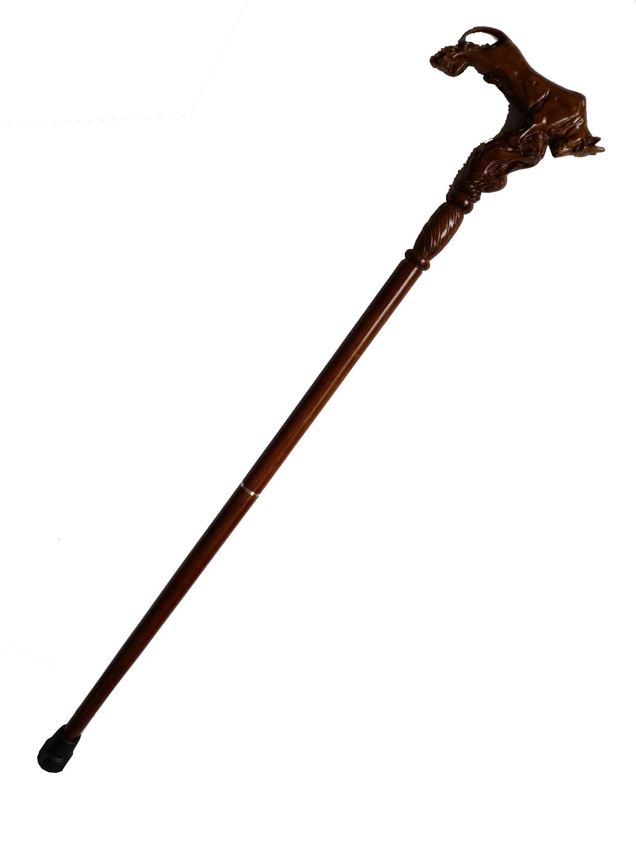 Gehstock Holz, Handgeschnitzter Hochwertiger Gehstock Herren und Damen