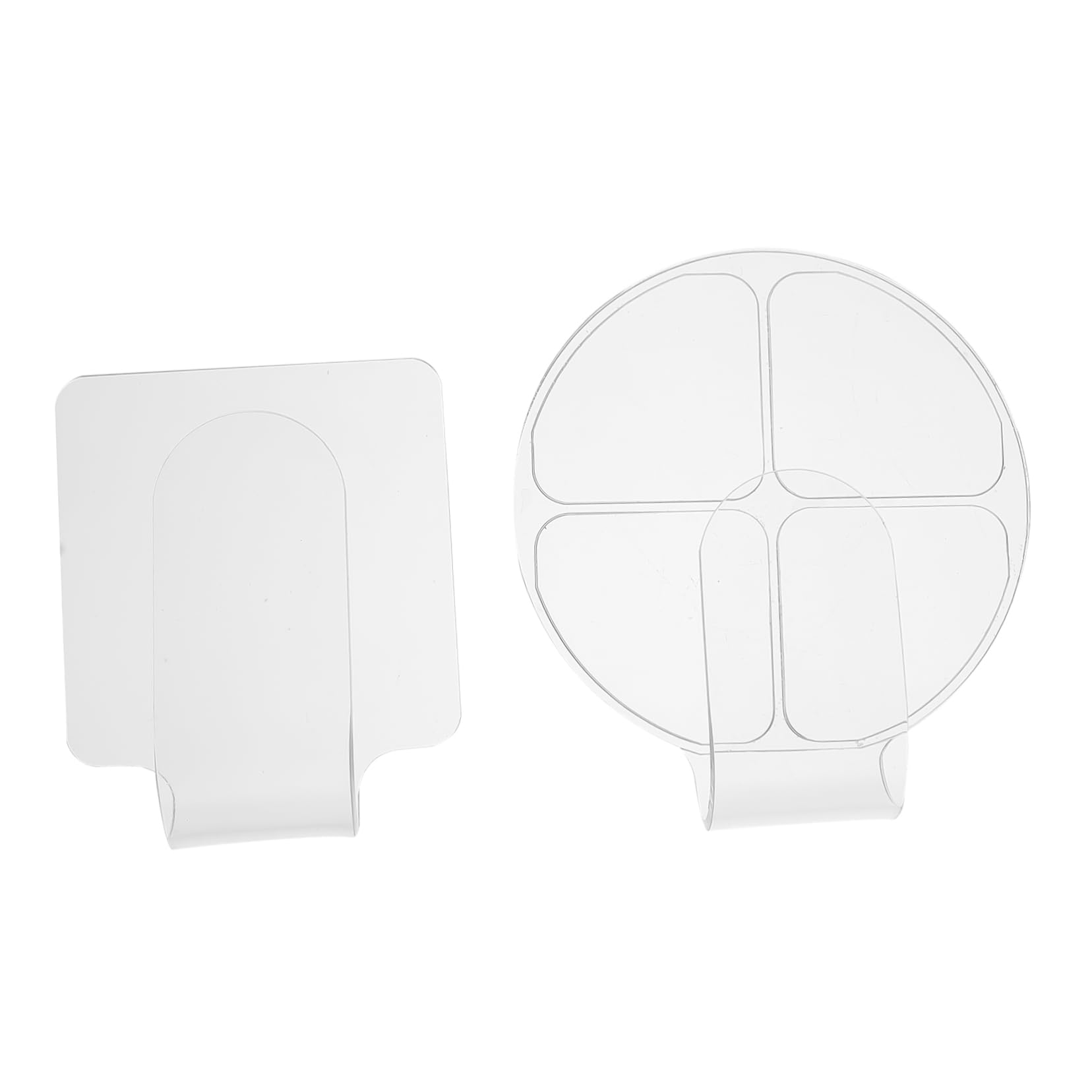 CIMAXIC Acrylic Makeup Mixing Palette 2pcs Handheld Ideal for Customizing Your Beauty Needs