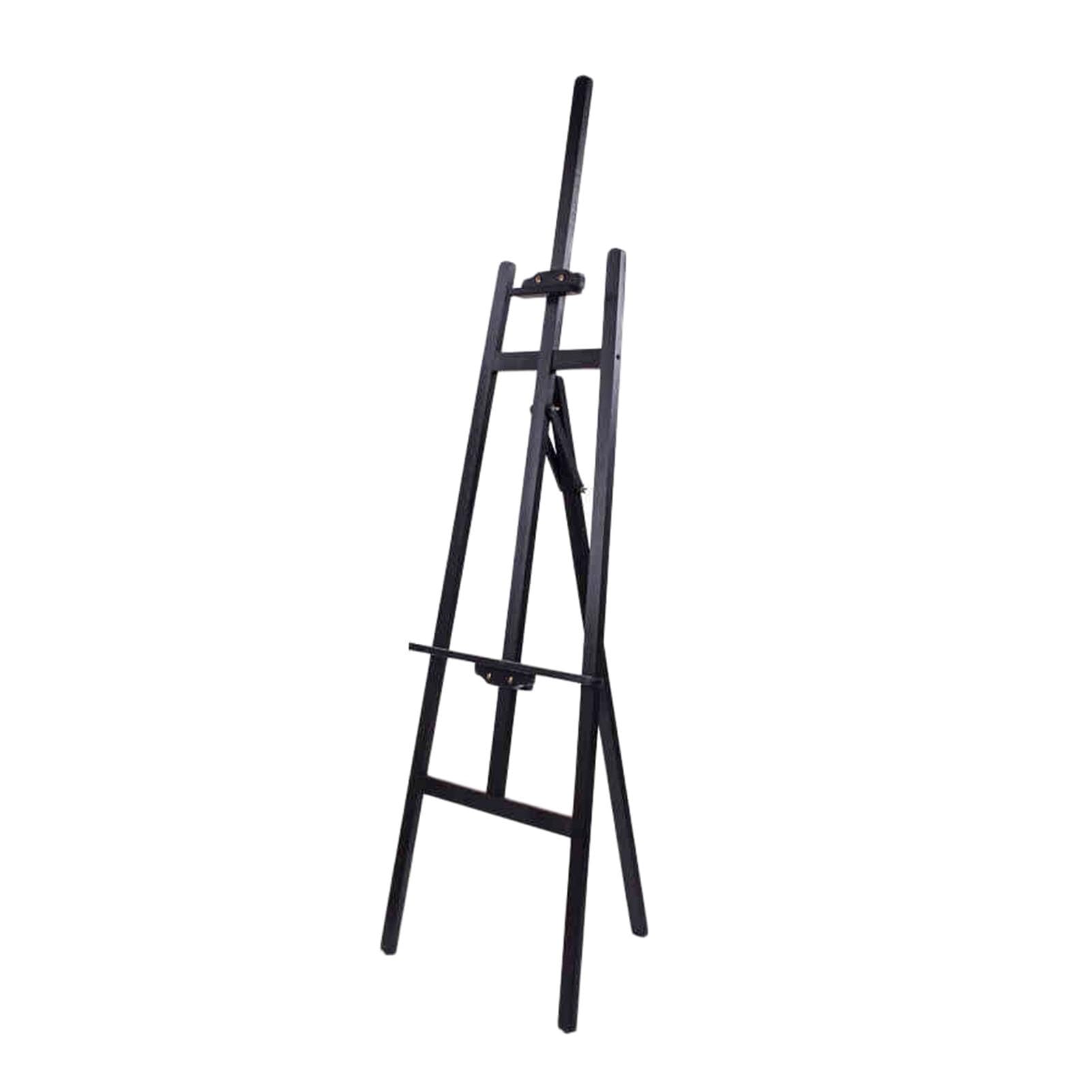 CWCQGH Adjustable Wooden Easel Display Stand Freestanding Poster Stand for Drawing & Sketching 175cm Art Easel for Artists White Color Portable & Lightweight (Black 150cm)