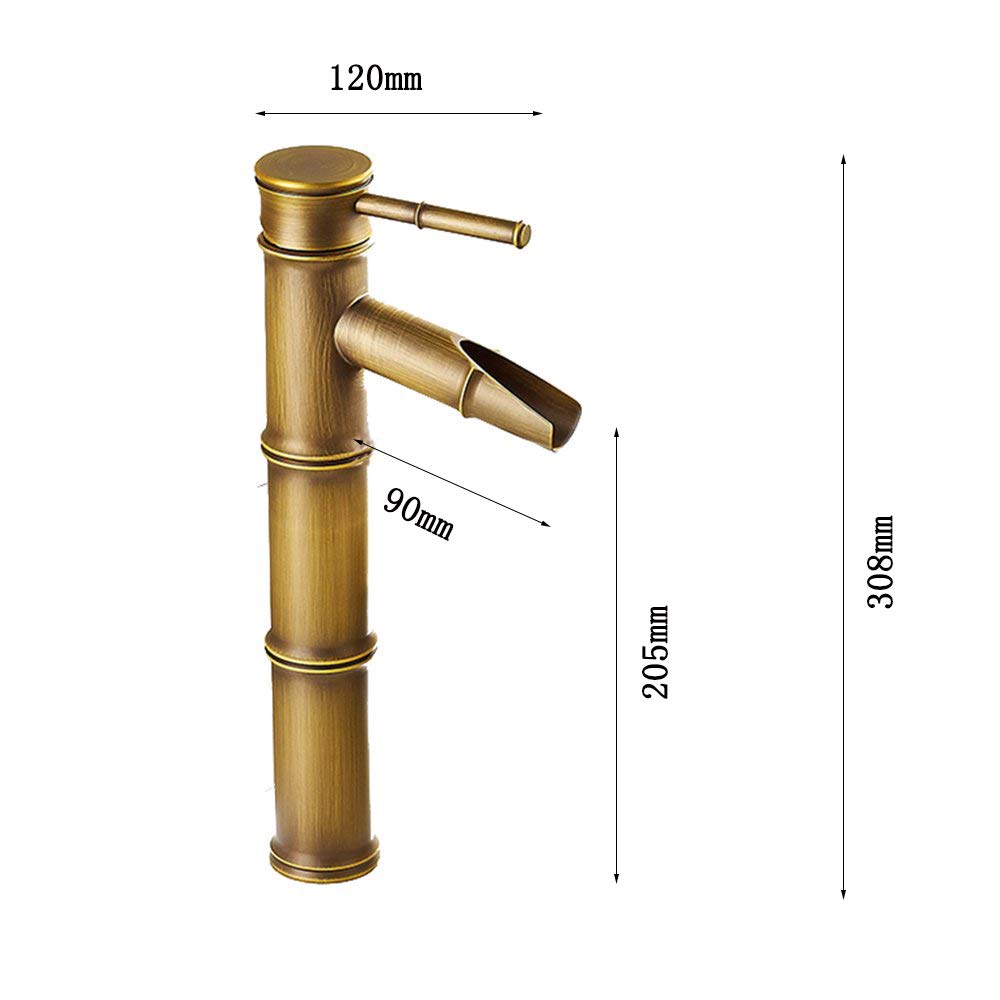 Inbouw Wastafelmengkraan Brauer Copper Carving Coldstart Gebogen