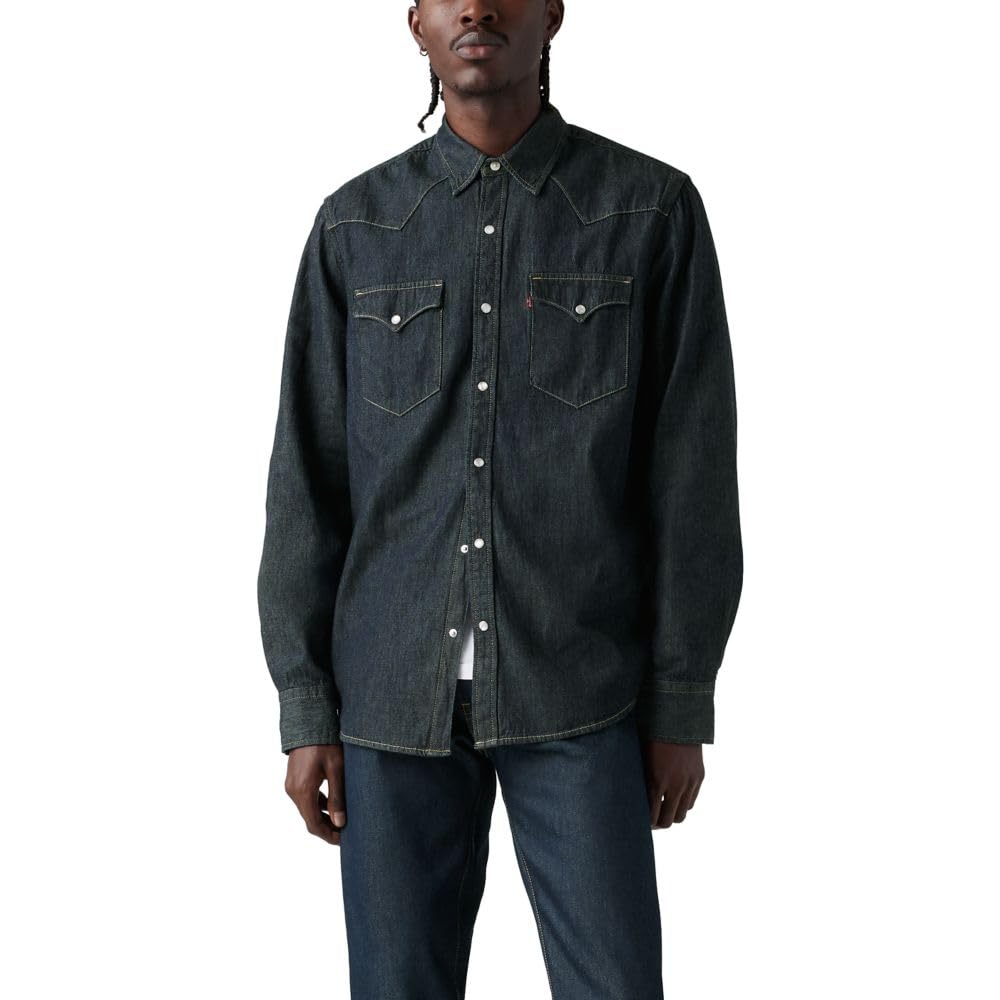 Levi's Men's Classic Western Shirt (Also Available in Big & Tall) Standard X-Large Rinse...
