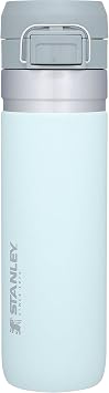 STANLEY Quick Flip GO Bottle, 24 oz, Glass | Push Button Lid | Packable for Travel and Sports | Leak Proof Water Bottle | Insulated Stainless Steel | BPA Free