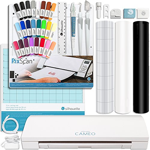 Silhouette America Silhouette Cameo 3 Touch Screen, Bluetooth, Sketch Pen Set, Pixscan, 2 Full Rolls...