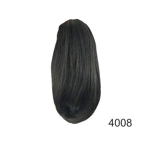 Miniatura 2 de KUKISHOP 4008 - Extensión de pelo de cola de caballo de 10 pulgadas, extensiones de cola de caballo cortas y rectas con clip para niñas y mujeres