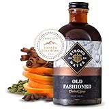 Strongwater Old Fashioned Mix - Makes 32 Cocktails - Handcrafted Old Fashioned Syrup with Bitters, Orange, Cherry, Organic Demerara Sugar - Craft Cocktail Mixer, Just Mix with Bourbon,Whiskey - 1 Pack