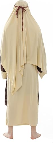 Miniatura 5 de Disfraz de Jesús para hombres adultos - disfraz de jesús, con abrigo blanco y bufanda roja (San José)