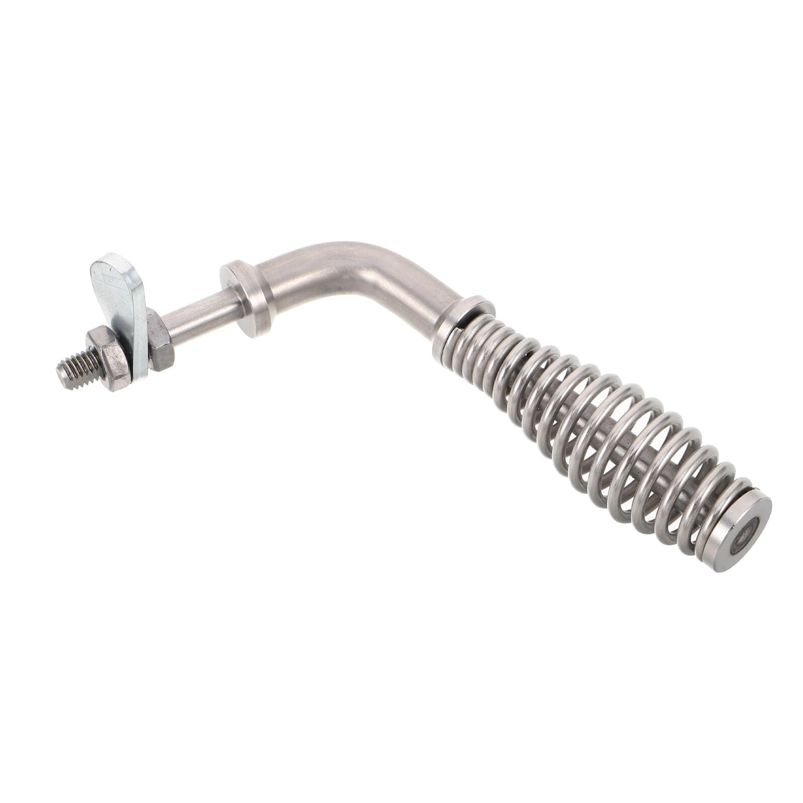 Maniglia a Molla per Stufa in Acciaio Inox, Sostituzione | Porta del Stufa e Griglia Barbecue, Impugnatura Ergonomica Resistente al Calore, Montaggio Semplice, Argento