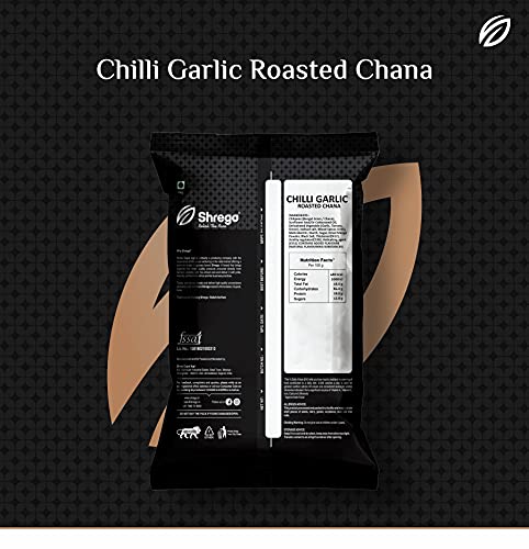 Image of SHREGO Chili Garlic Roasted Chana, Snack and Namkeen, Vacuum Packed (150 Gm)