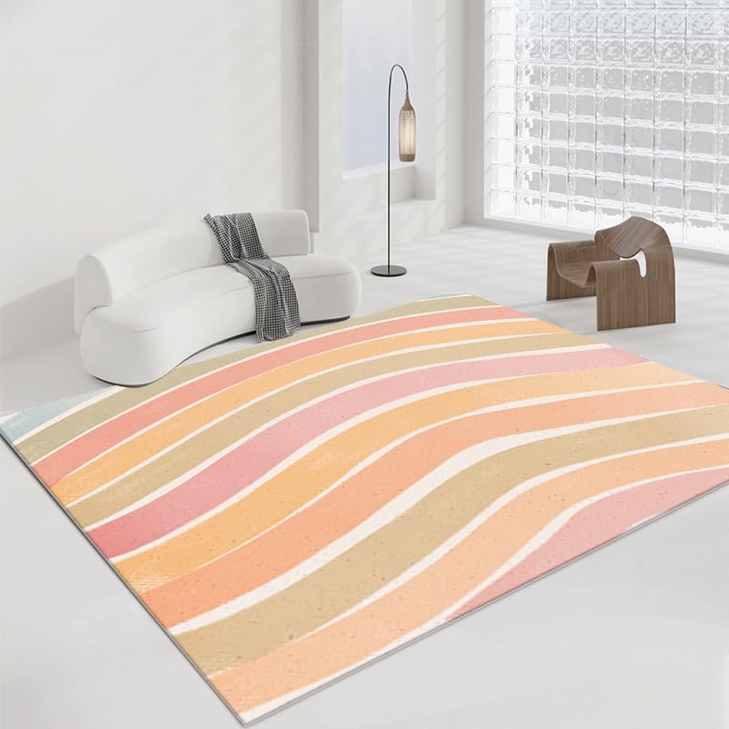 Tapis arc-en-ciel de grande surface au design raffiné pour dressing élégant