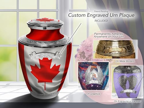 Image of Canadian Flag Cremation Urns for Human Ashes Adult Man & Urns for Ashes