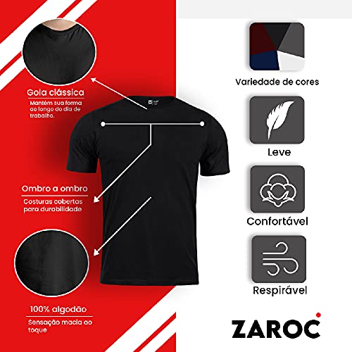 Kit 5 Camisetas Masculinas Slim Fit Básicas Algodão Premium (Pretas, GG)