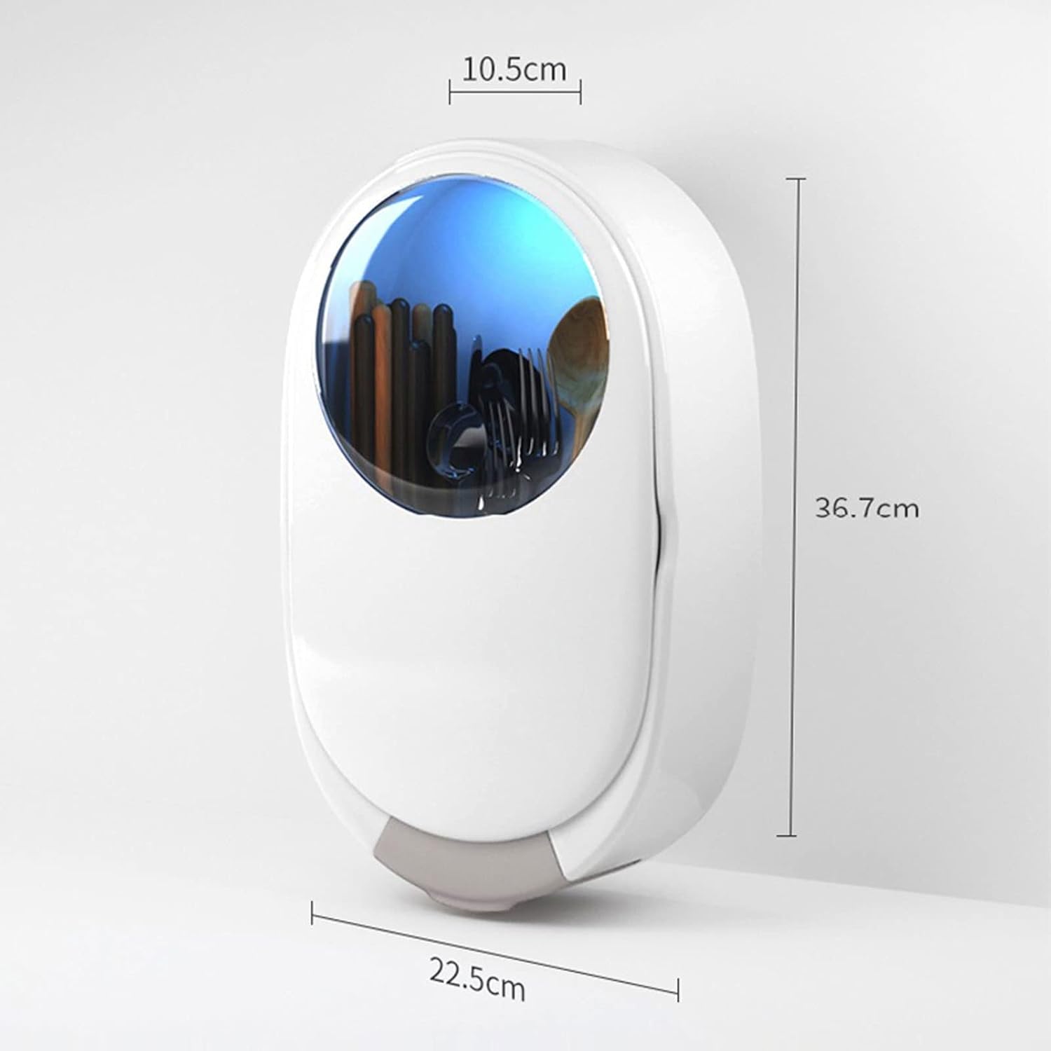 Cutlery Holder Kitchen Rack Knife and Chopstick Cage Integrated Storage Rack Air-Drying Tool Rack Home Kitchen Accessories Set (Gray)