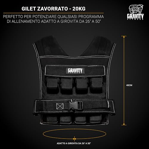 Gravity Fitness Weighted Vest for Men & Women - Adjustable Fitness Weight Vest for Workout, Running, Walking, Strength Training, & Calisthenics Training Home & Commercial Gym - 10kg / 20kg / 30kg - Image 3