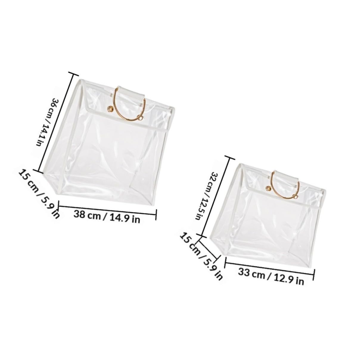 2 Piezas Organizador de Almacenamiento de Bolsos Transparente Pvc
