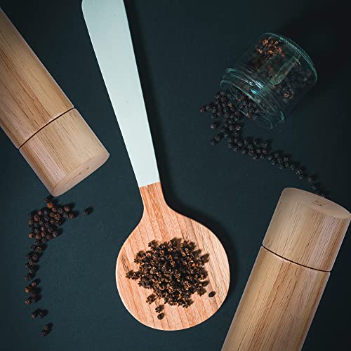 Salt And Pepper Grinder Set, Pepper Mill And Salt Grinder Refillable Wooden Shakers With Adjustable Grinder, Gift Ready Set #TOP6