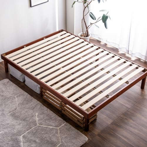 タンスのゲン ベッド セミダブル すのこベッド 3段階高さ調節 最大高さ約33.5cm 耐荷重約200kg 天然木 ベッ...