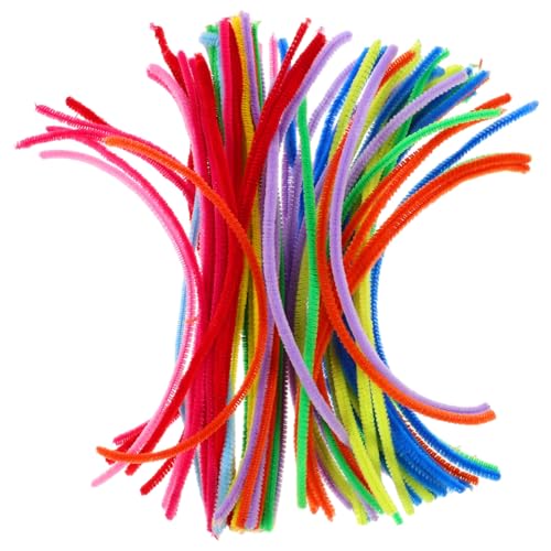Hohopeti 100Pcs Chenille Stems Craft Supplies Twisting Sticks for DIY Projects Safe and Fun Handcraft Accessories for Adults Educational and Entertaining Crafting
