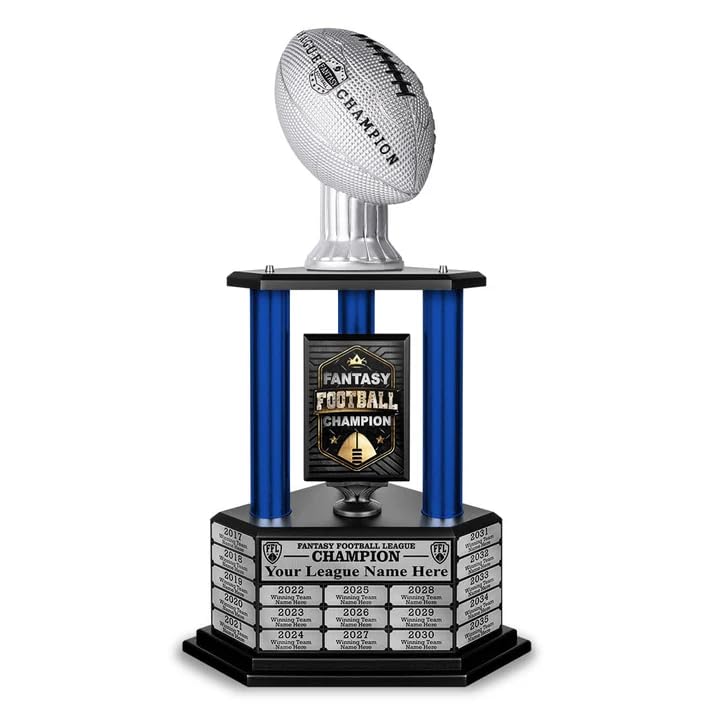 Image of TrophySmack 19-Year Perpetual Fantasy Football Trophy, Custom Engraved