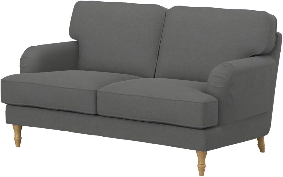 Soferia Replacement Compatible Cover for Stocksund 2-Seat Sofa, Fabric Elegance Dark Orange
