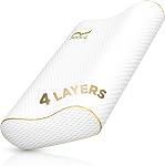 Royal Therapy Travel Memory Foam Pillow, Neck Pillow Bamboo Adjustable Side Sleeper Pillow (Travel 18 x 12 x 5)