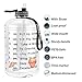 Aomais Gallon Water Bottle with Motivational Time Marker, Large 128 oz, Leak-Proof, Wide Mouth, BPA Free Water Bottles for Sports Gym Fitness Work(1 Gallon, Transparent)