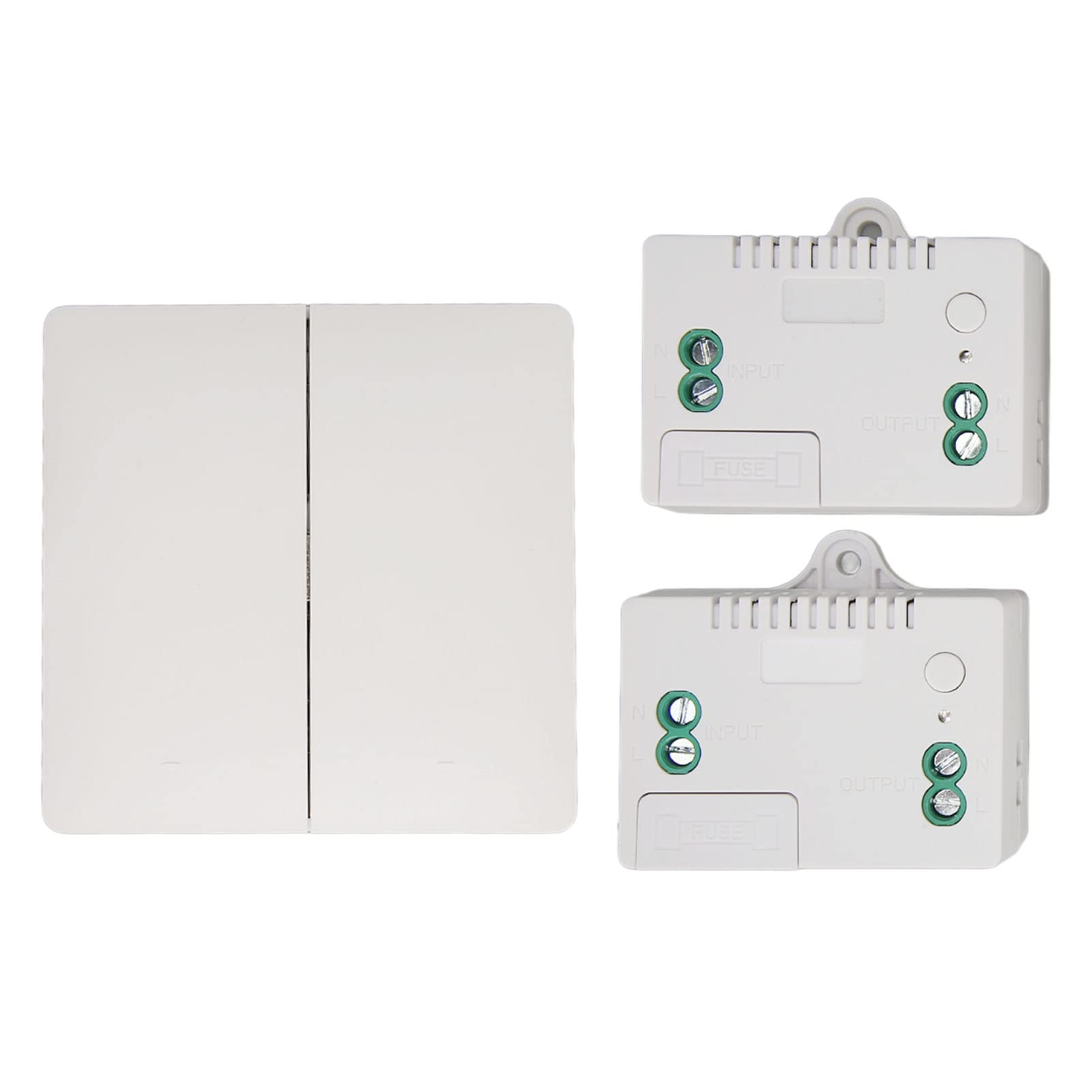 Cryfokt Interruptor de Luz Inalámbrico, Control Remoto con Receptor 433 MHz, Alcance Exterior de 200 M for Hogar y Oficina