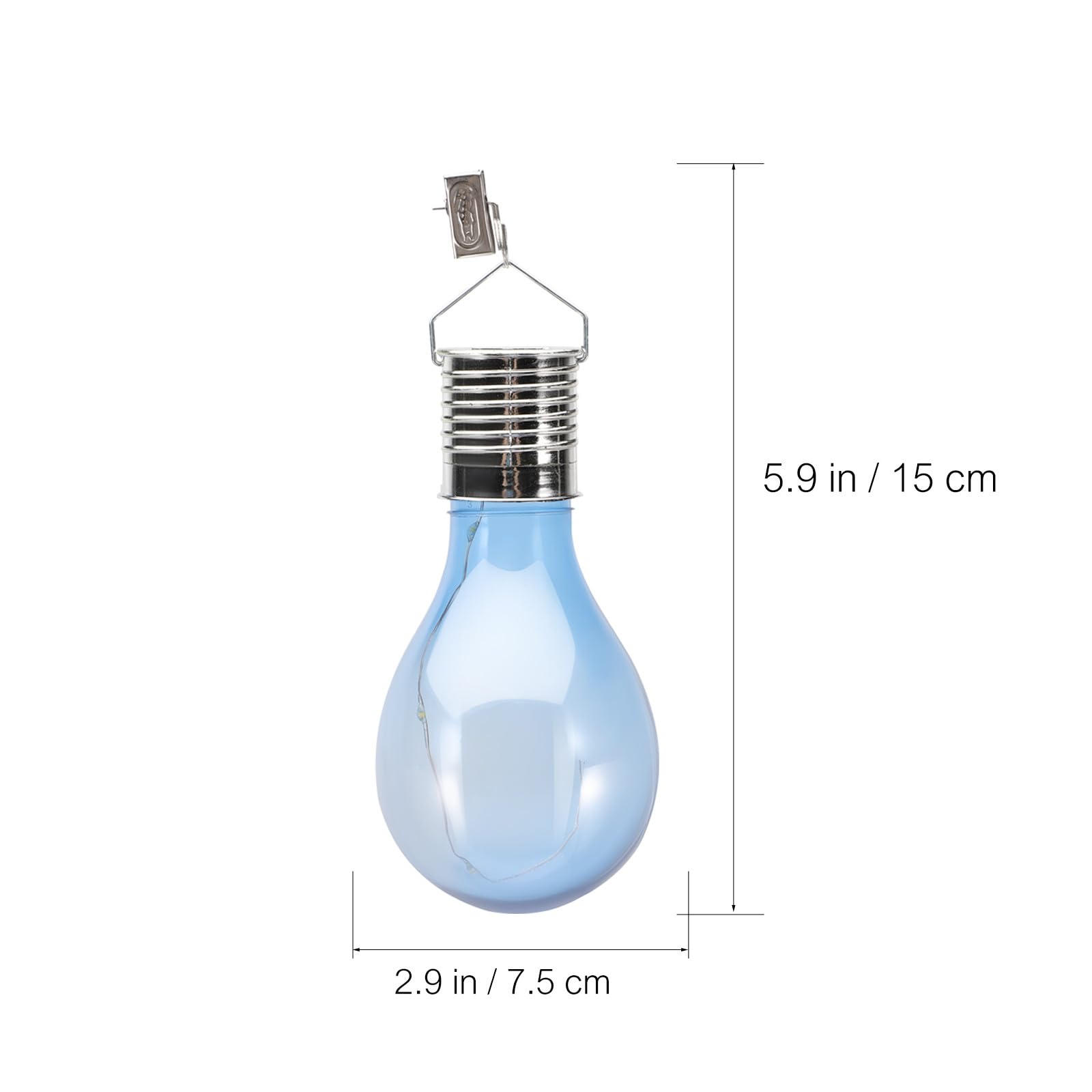 Lampadine Solari Sospese LED Impermeabili 4 Pezzi, Luce Solare Decorativa per Esterni, Giardino e Cortile, Design a Clip Facile da Fissare, per Illuminazione Esterna e Campeggio