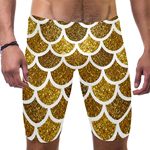 Pantalones cortos de natación de secado rápido HUI JIN SHOP con estampado de peces de oro