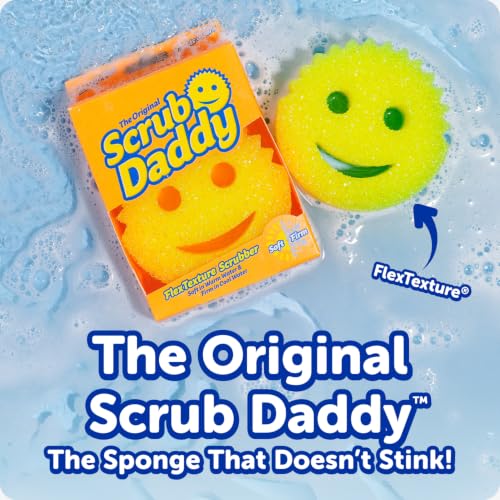 Image of Scrub Daddy Colors - Kitchen Sponge Variety Pack - Scratch-Free Multipurpose Dish Sponges - BPA Free & Made with Polymer Foam - Stain & Odor Resistant (3 Count, 2 Pack)