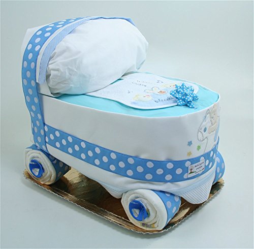 Torta Di Pannolini DODOT + NUK – Grigia, Taglia 2 (3-6 Kg) – 45 Pannolini, Peluche E Accessori – Regalo Nascita